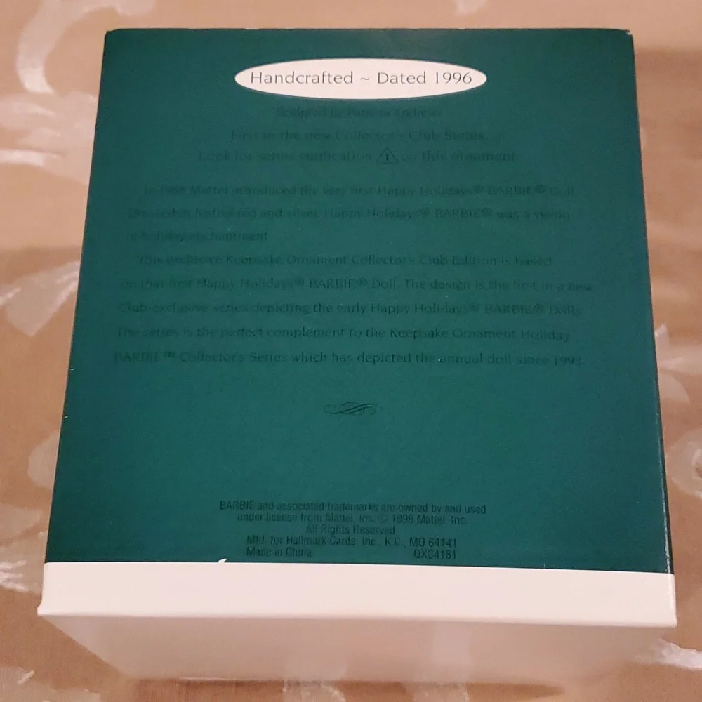 New 1996 Vintage Barbie Keepsake Ornament - Collector's Club Series - Picture 7 of 8